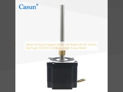 Υβριδικός κινητήρας βηματισμού Nema 34 με φρένο 24V DC 4.5N.m Μεγάλος Ανθεκτικός CE RoHS Πιστοποιημένος από την Casun Motor