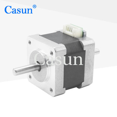1.8 βαθμός NEMA 14 Stepper Motor Δύο άξονας 0.15N.m 4 καλώδια για κάμερα παρακολούθησης