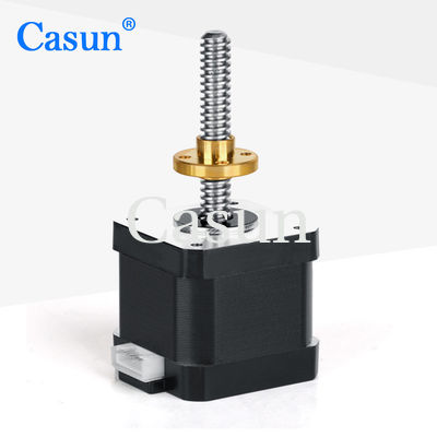 Καλή τιμή Γραμμική 34mm NEMA 17 Stepper Casun μηχανή με τη βίδα μολύβδου 42mm 6.4V 1.28A Διαδικτυακά